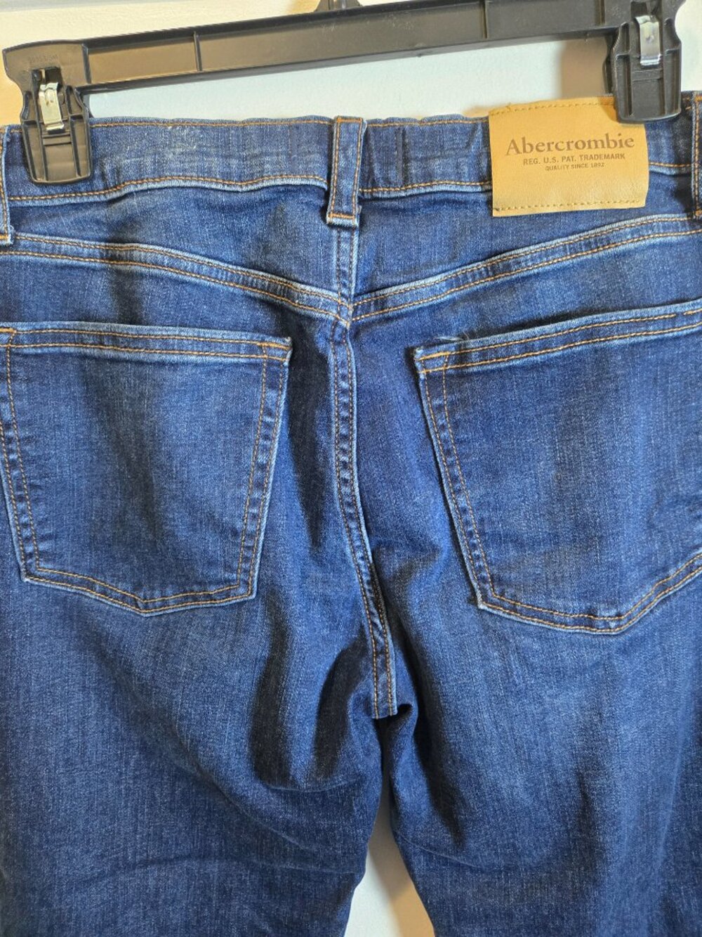 Abercrombie Kids Boys 13/14 Short Straight Leg Jeans Blue Denim - Picture 6 of 8